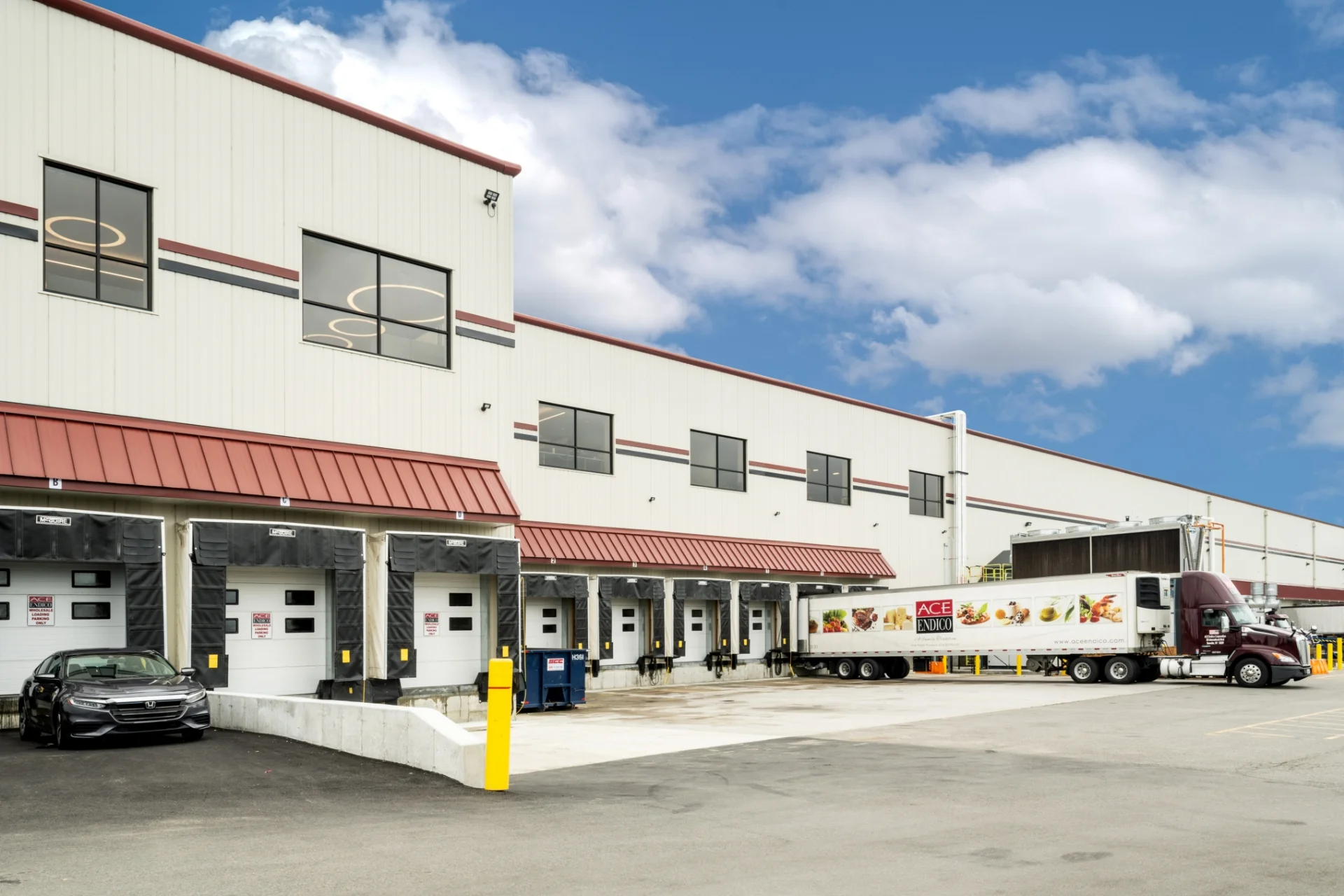 building rear exterior with truck bays