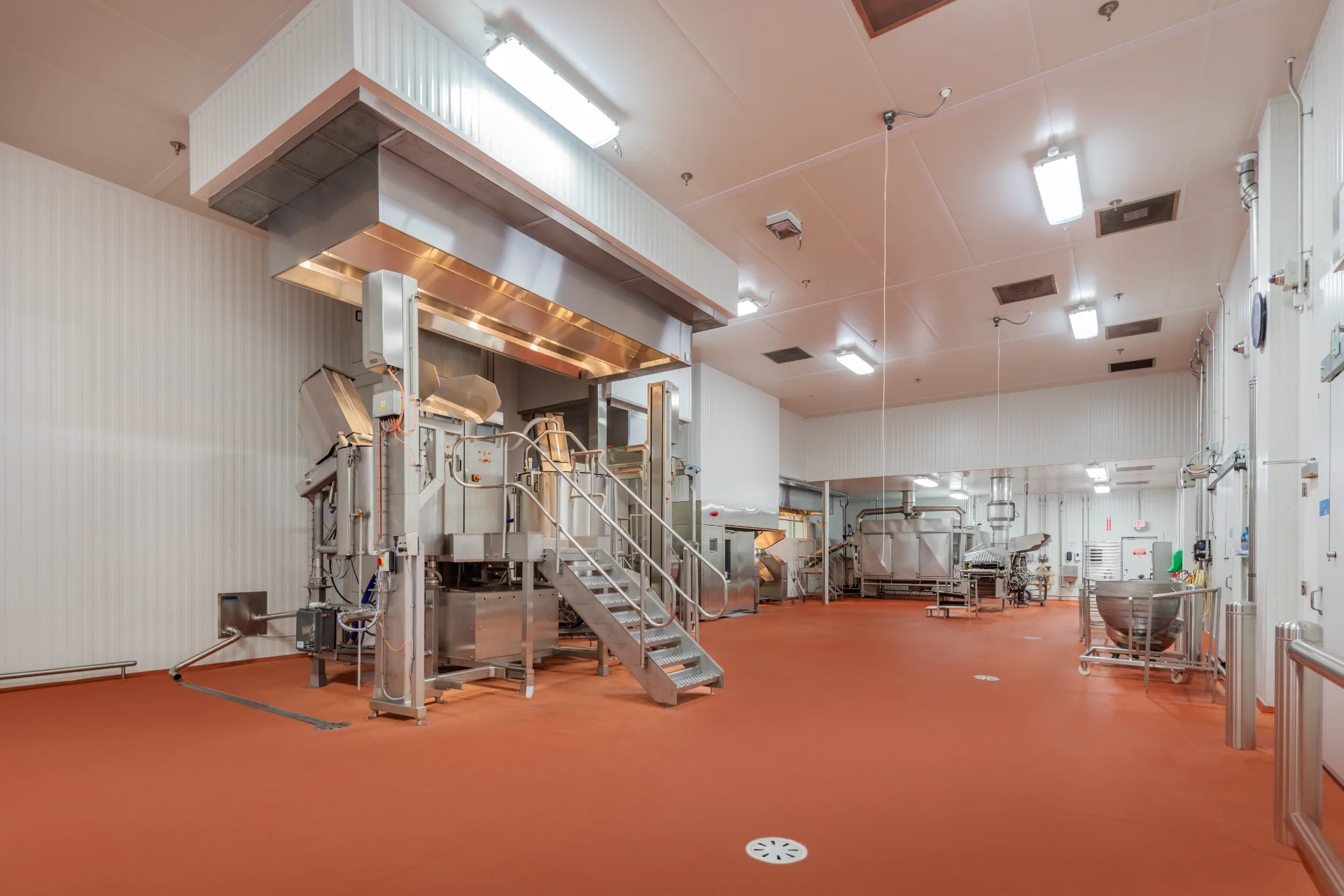 red manufacturing floor