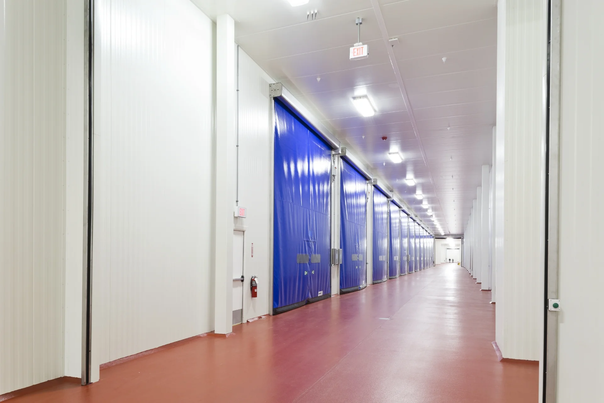 manufacturing floor hallway with truck bays