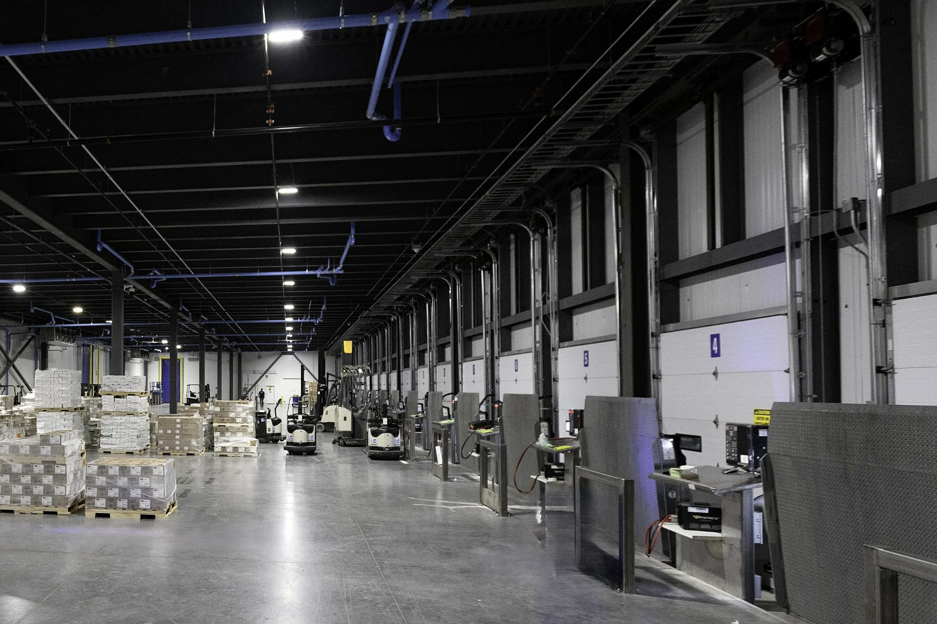 distribution area interior with truck bays