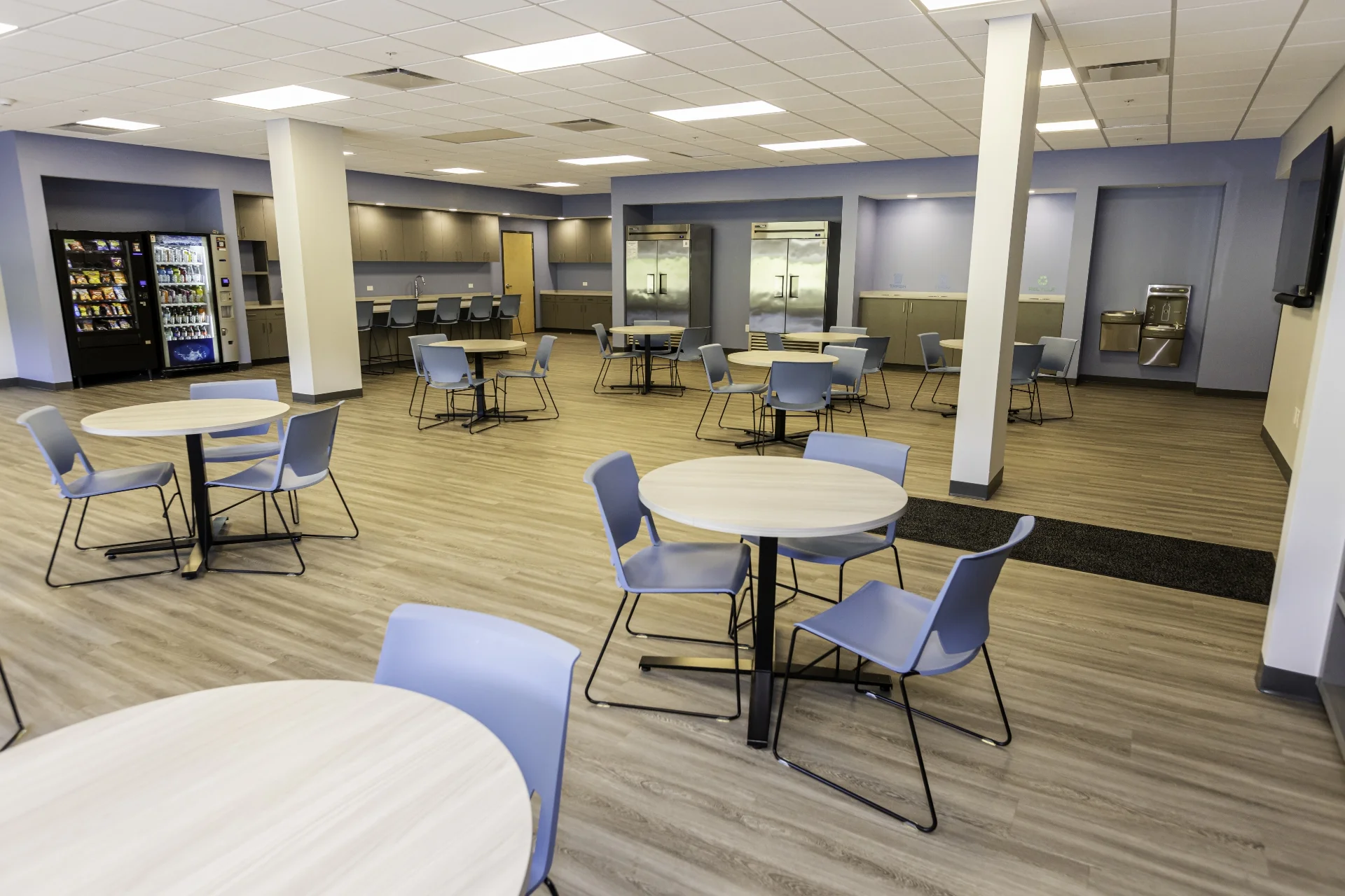staff kitchen and eating area