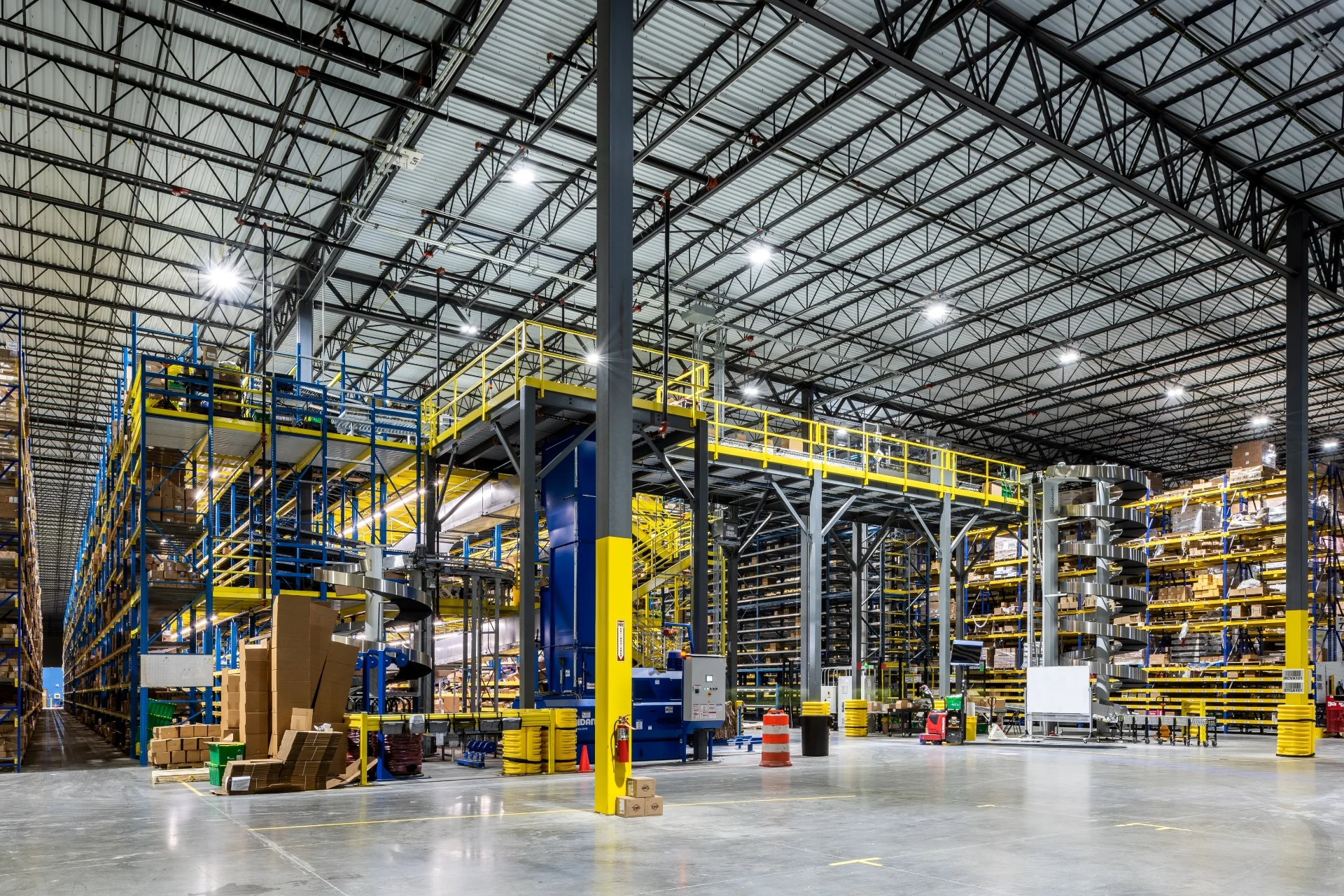 warehouse storage and processing equipment