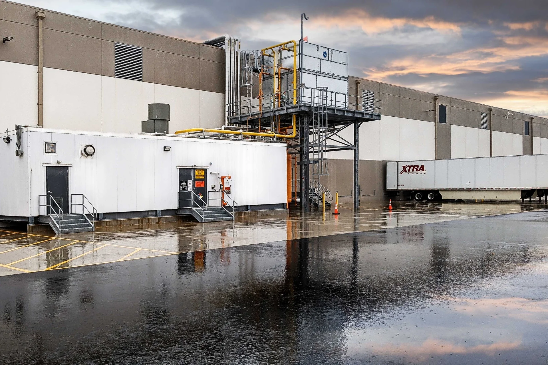 building exterior truck bays