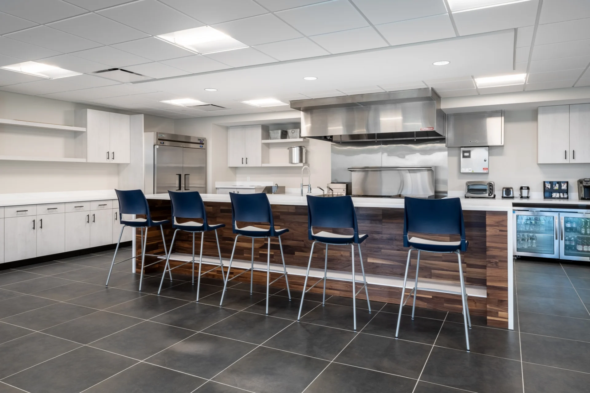 staff kitchen and dining area