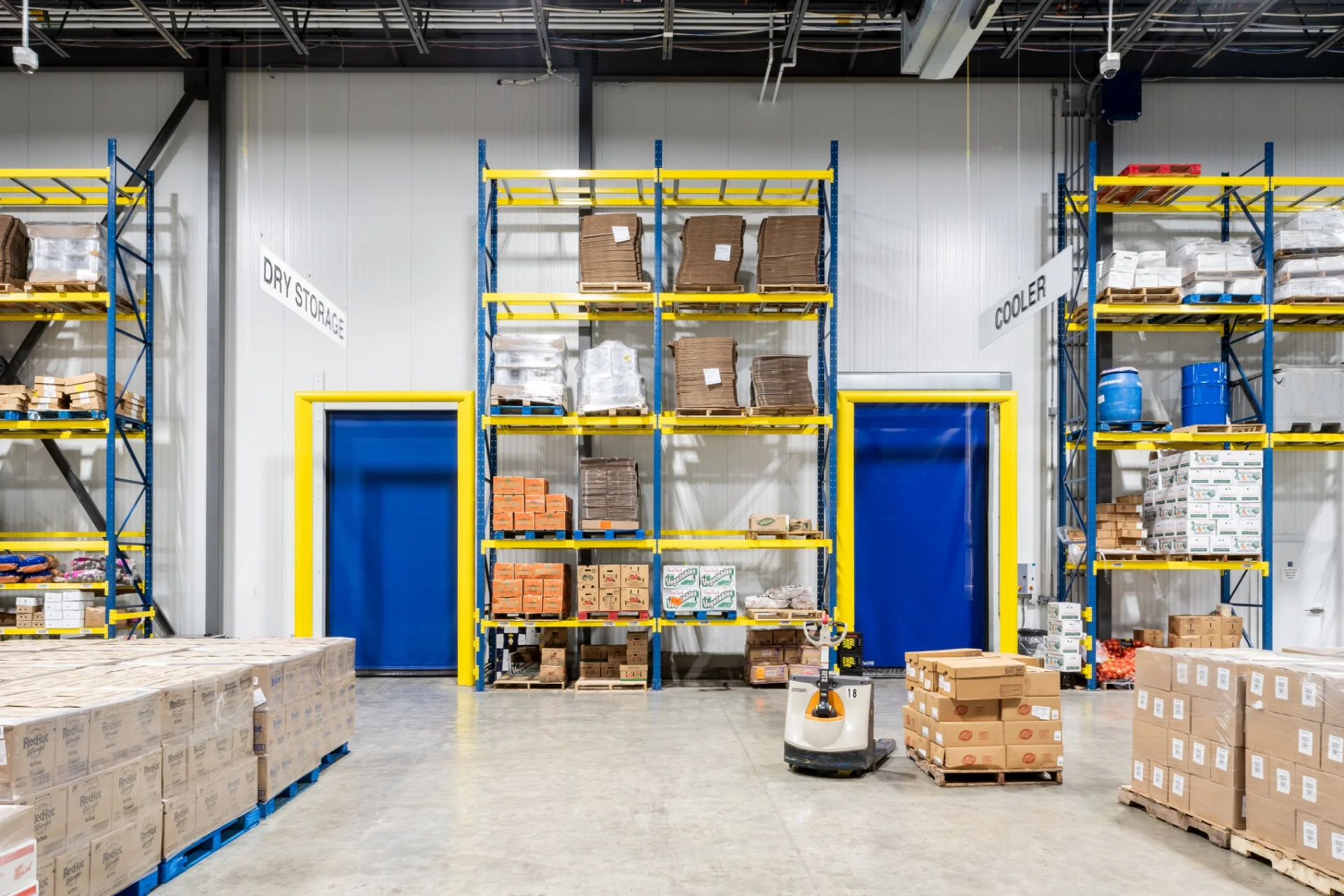 large storage and distribution area storage racks