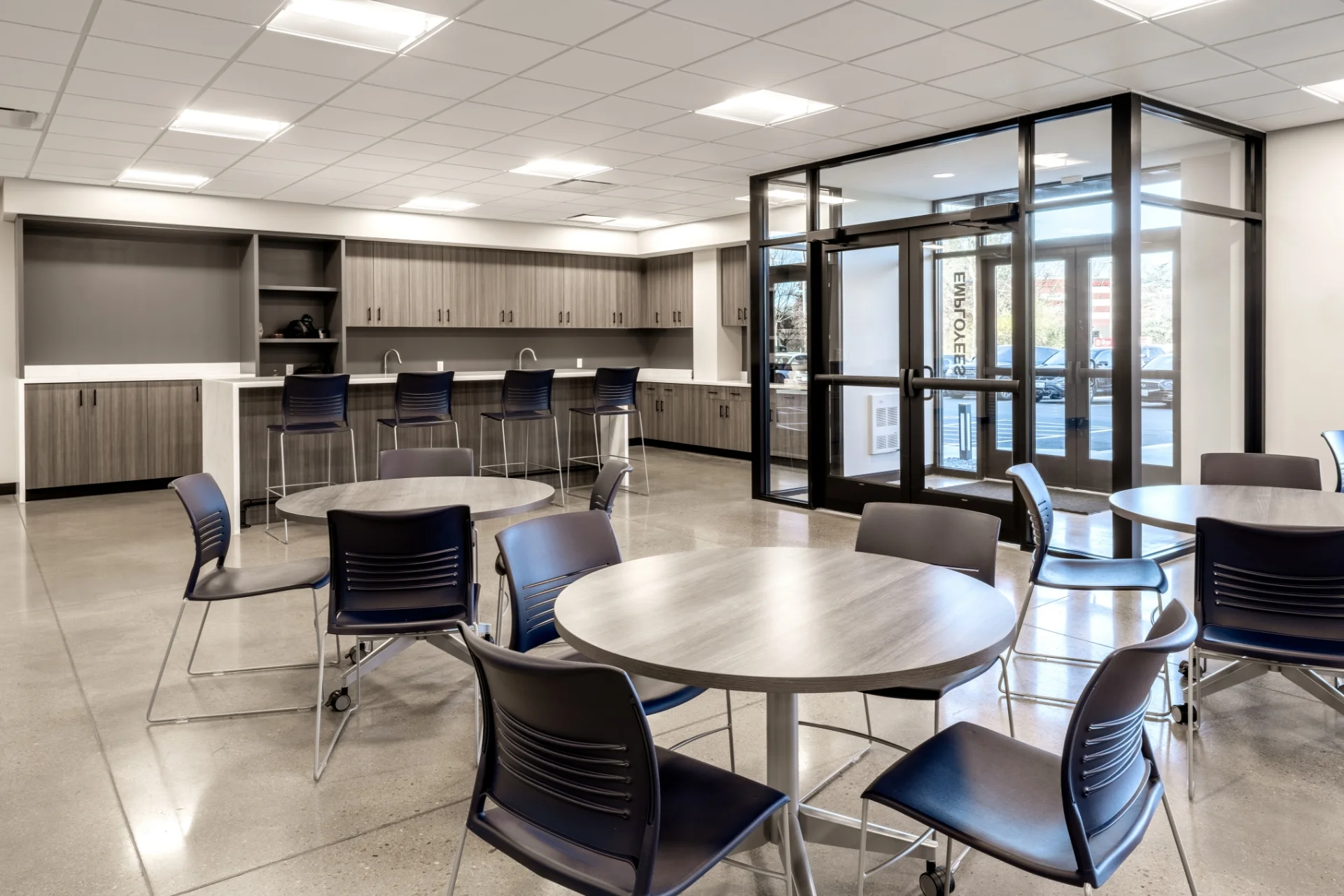 staff kitchen and dining area