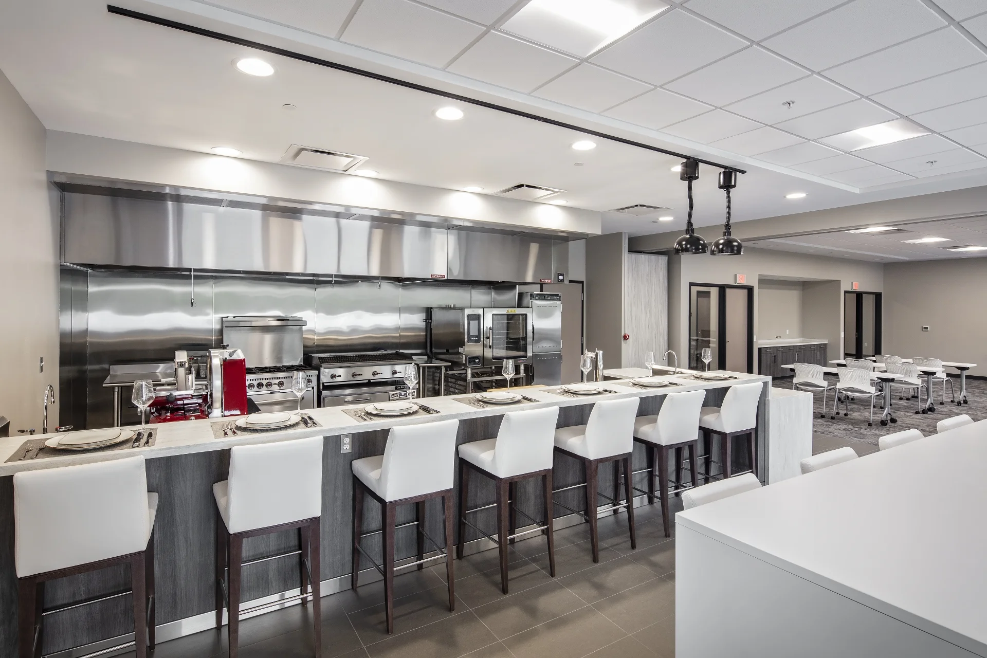 staff kitchen and dining area
